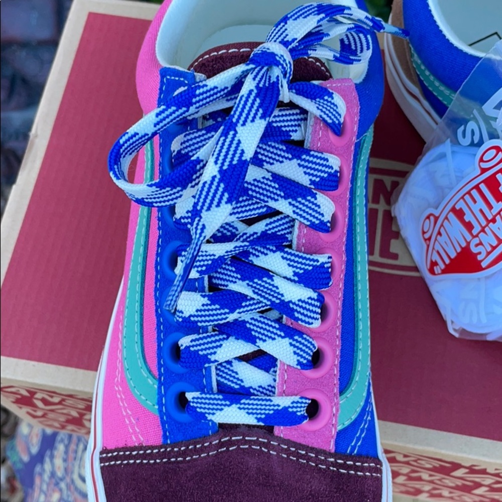 NIB Multicolor Old Skool Vans Sz 9.5 - Picture 3 of 15